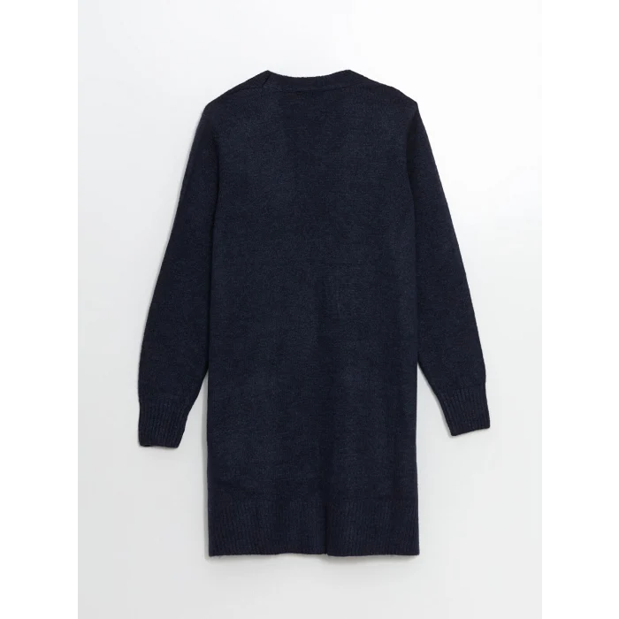 LCWAIKIKI Classic İndigo Şal Yaka Kadın Triko Hırka