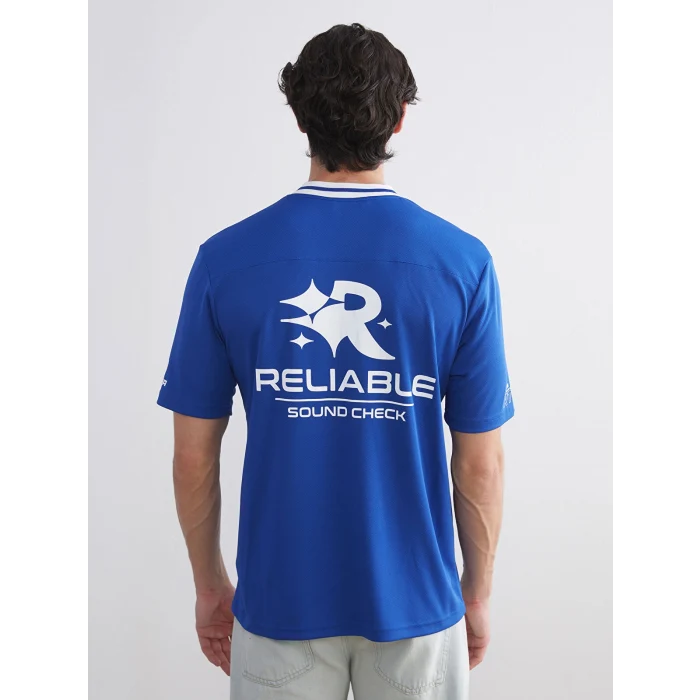 XSIDE Mavi V Yaka Kısa Kollu Erkek Tişört