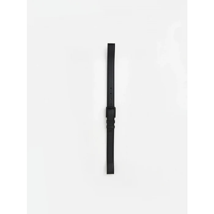 LCW ACCESSORIES Siyah Deri Görünümlü Erkek Kemer