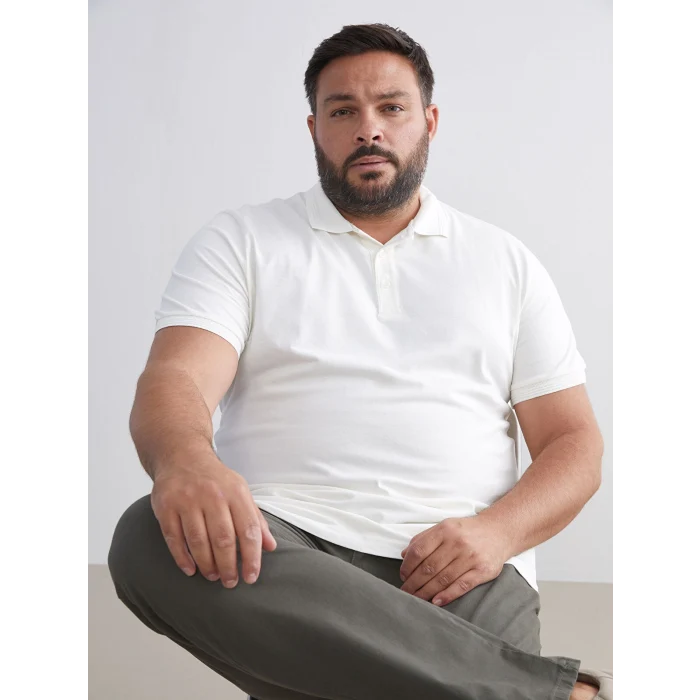 LCWAIKIKI Classic Ekru Polo Yaka Erkek Tişört