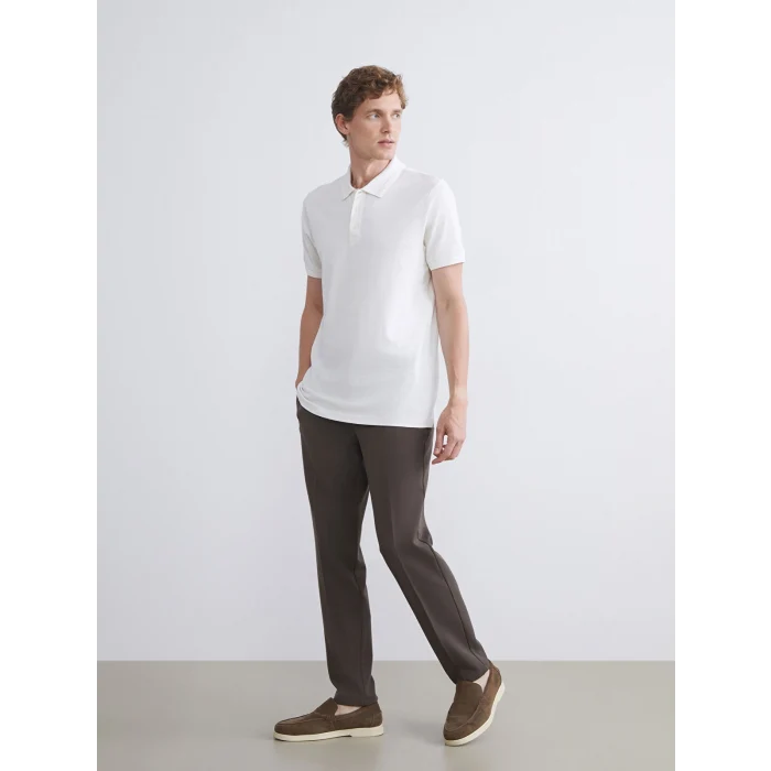 LCWAIKIKI Classic Ekru Polo Yaka Erkek Tişört