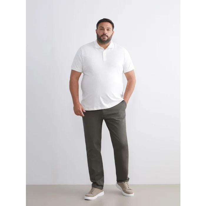 LCWAIKIKI Classic Ekru Polo Yaka Erkek Tişört