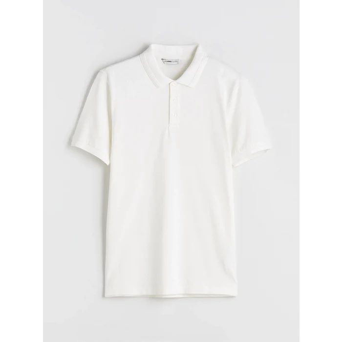 LCWAIKIKI Classic Ekru Polo Yaka Erkek Tişört