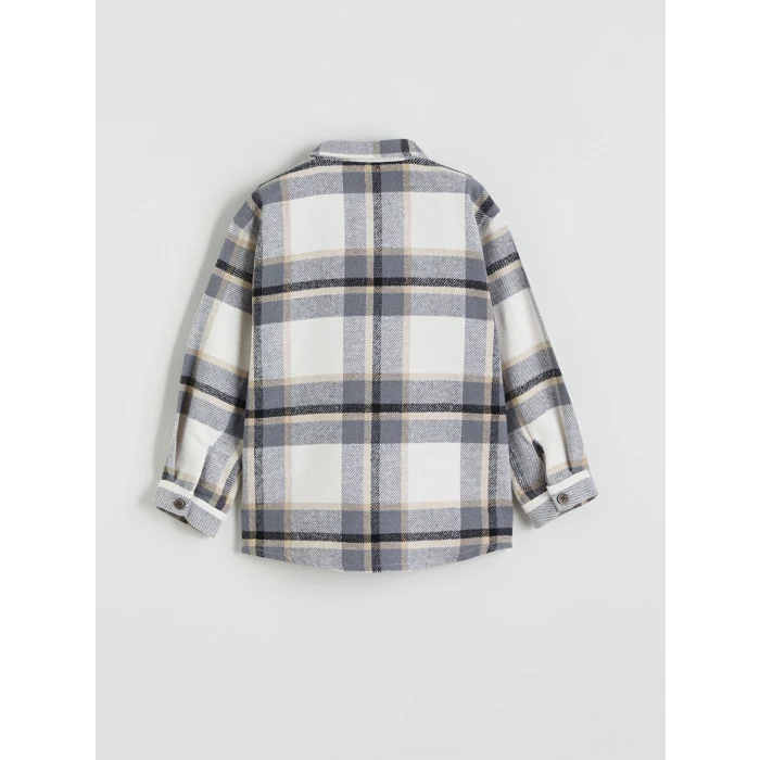 LCW Kids Gri Ekose Erkek Çocuk Oduncu Gömlek