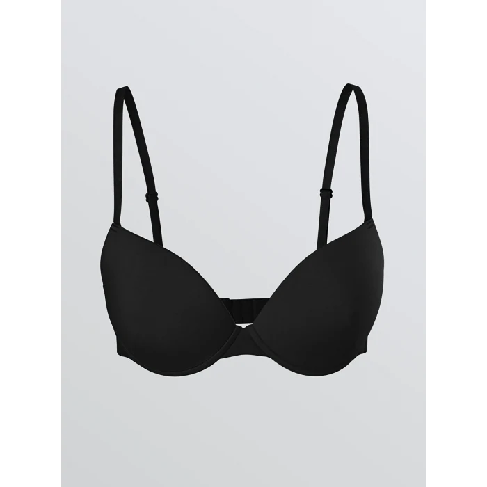 LCW DREAM Siyah Balenli Yarım Dolgulu Tişört Sütyen