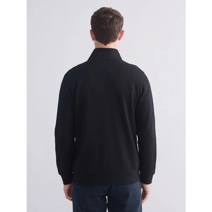 LC WAIKIKI Siyah Dik Yaka Erkek Fermuarlı Sweatshirt