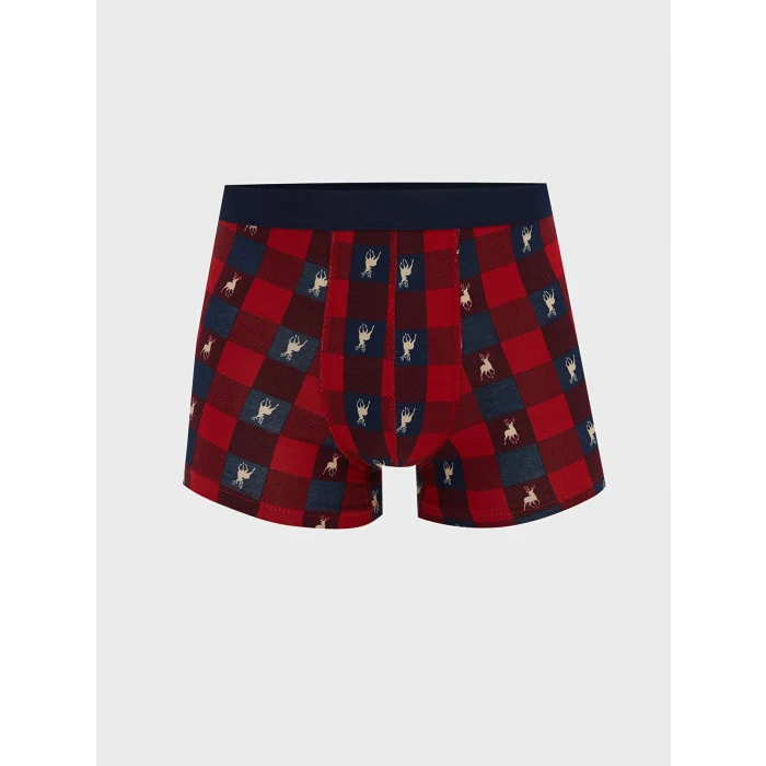 LC WAIKIKI Kırmızı Standart Kalıp Pamuklu Esnek Erkek Boxer 3lü