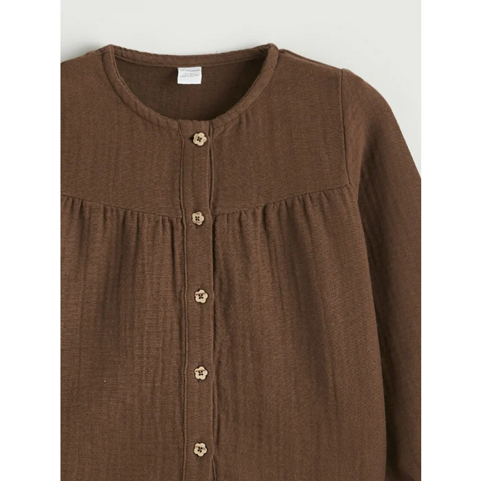 LCW Kids Kahverengi Kız Çocuk Bluz ve Jogger Pantolon 2li