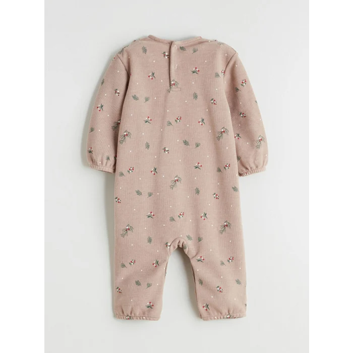 LCW baby Kahverengi Fırfır Detaylı Kız Bebek Tulum