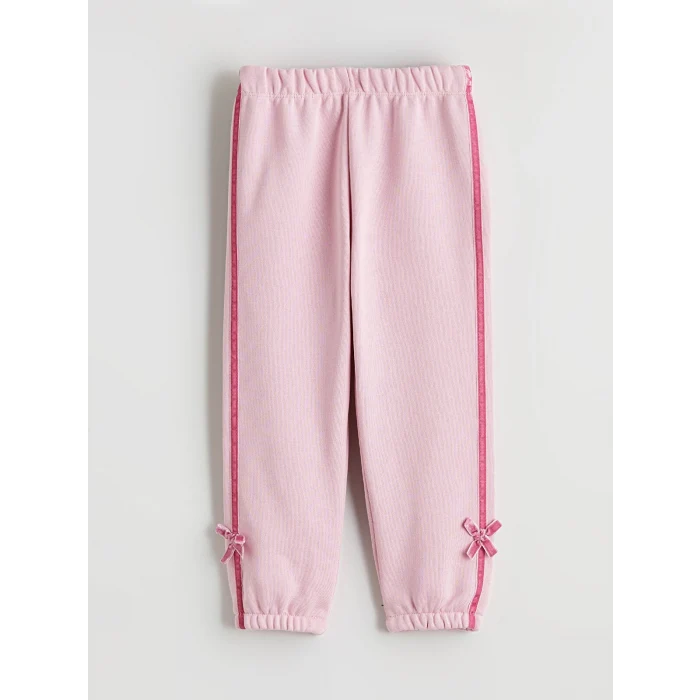 LCW Kids Pembe Fiyonklu Kız Çocuk Kalın Sweatshirt ve Eşofman Altı