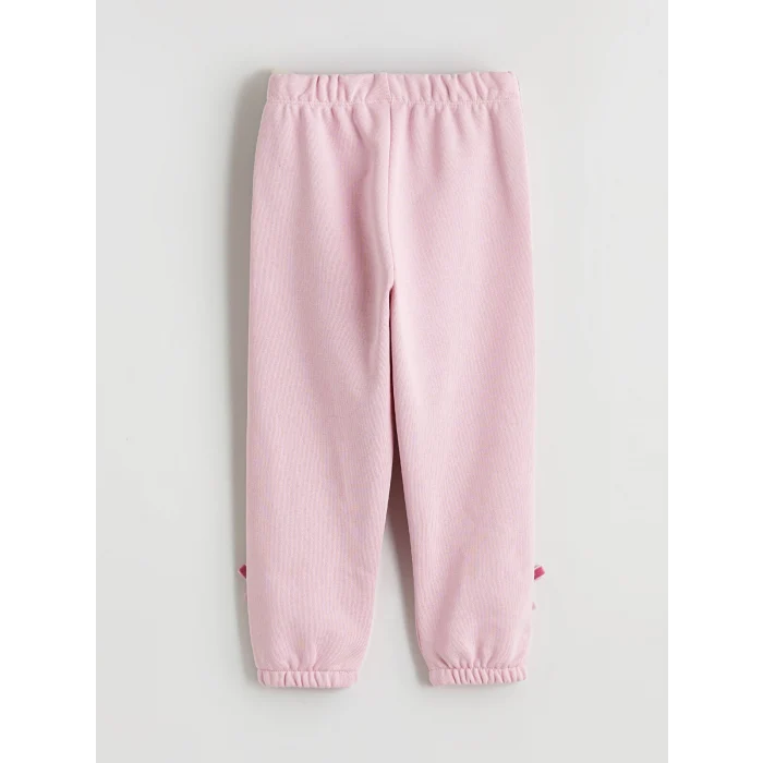 LCW Kids Pembe Fiyonklu Kız Çocuk Kalın Sweatshirt ve Eşofman Altı