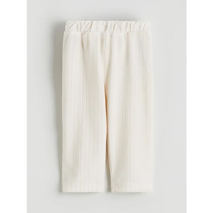 LCW baby Ekru Bisiklet Yaka Çizgili Erkek Bebek Sweatshirt ve Eşofman Alt