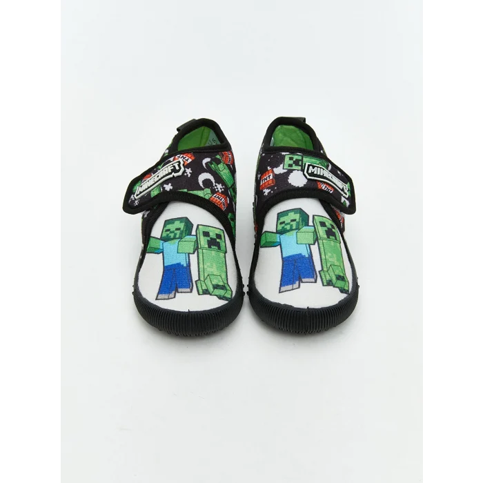 LCW STEPS Siyah Minecraft Baskılı Erkek Çocuk Panduf