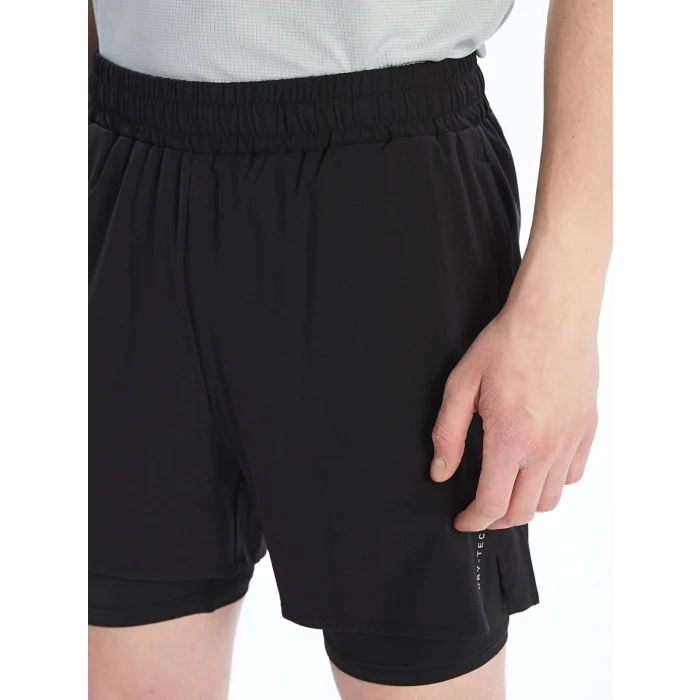 XSIDE ACTIVE Siyah Standart Kalıp Erkek Taytlı Şort