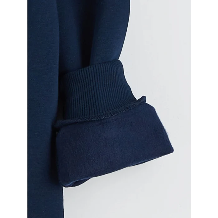 LCW Kids Lacivert Bisiklet Yaka New York Baskılı Erkek Çocuk Eşofman Takımı