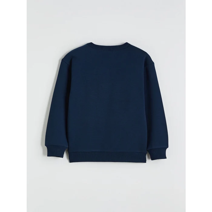 LCW Kids Lacivert Bisiklet Yaka New York Baskılı Erkek Çocuk Eşofman Takımı