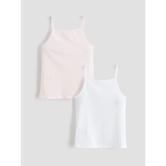 LCW Kids Pembe Kare Yaka Kız Çocuk Atlet 2li