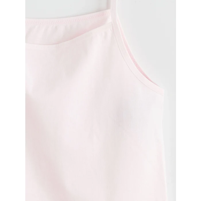 LCW Kids Pembe Kare Yaka Kız Çocuk Atlet 2li