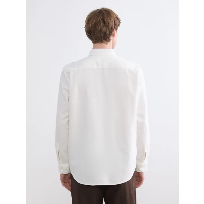 SOUTHBLUE Beyaz Regular Fit Uzun Kollu Erkek Oduncu Gömlek