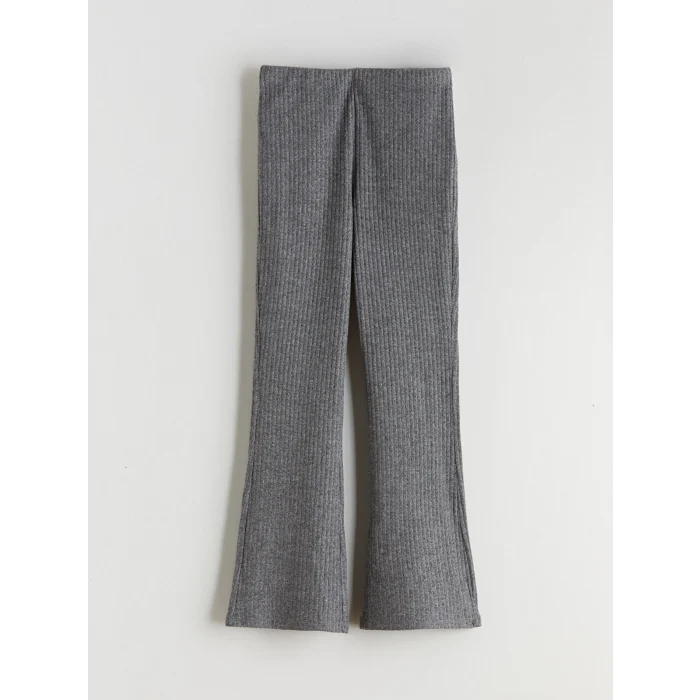 LCW Kids Antrasit Fitilli İspanyol Paça Kız Çocuk Tayt