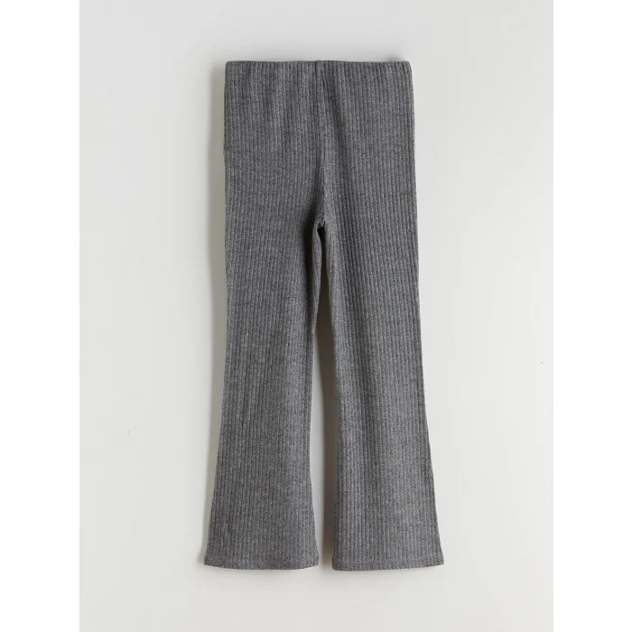 LCW Kids Antrasit Fitilli İspanyol Paça Kız Çocuk Tayt