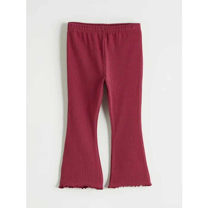 LCW baby Pembe Beli Lastikli Kız Bebek Tayt Pantolon 2li