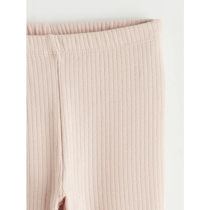 LCW baby Pembe Beli Lastikli Kız Bebek Tayt Pantolon 2li