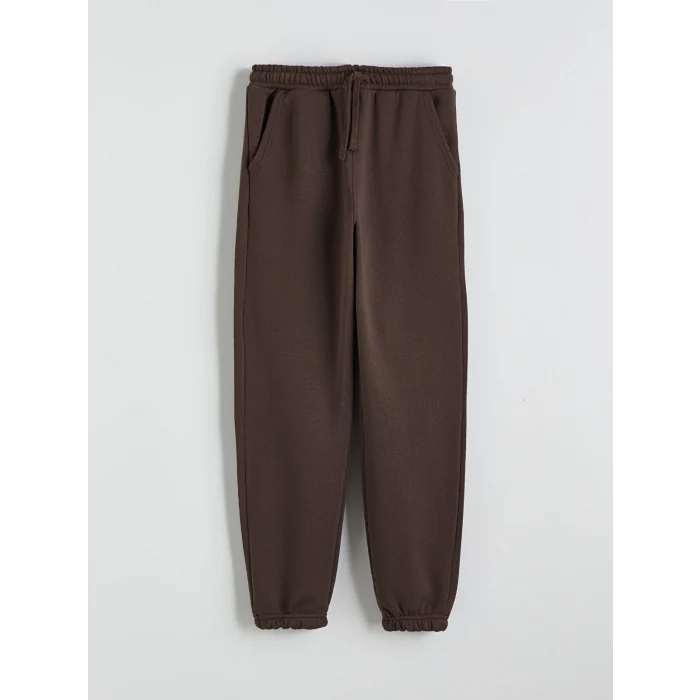 LCW Kids Kahverengi Bisiklet Yaka Erkek Çocuk Eşofman Takımı