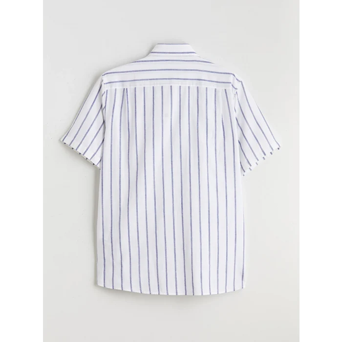 LCWAIKIKI Classic Lacivert Regular Fit Çizgili Erkek Gömlek