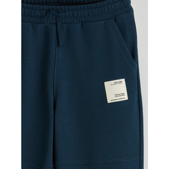 LCW Kids Petrol Beli Lastikli Erkek Çocuk Kalın Jogger Eşofman Altı