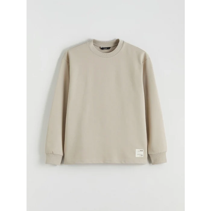 XSIDE Bej Bisiklet Yaka Erkek Sweatshirt