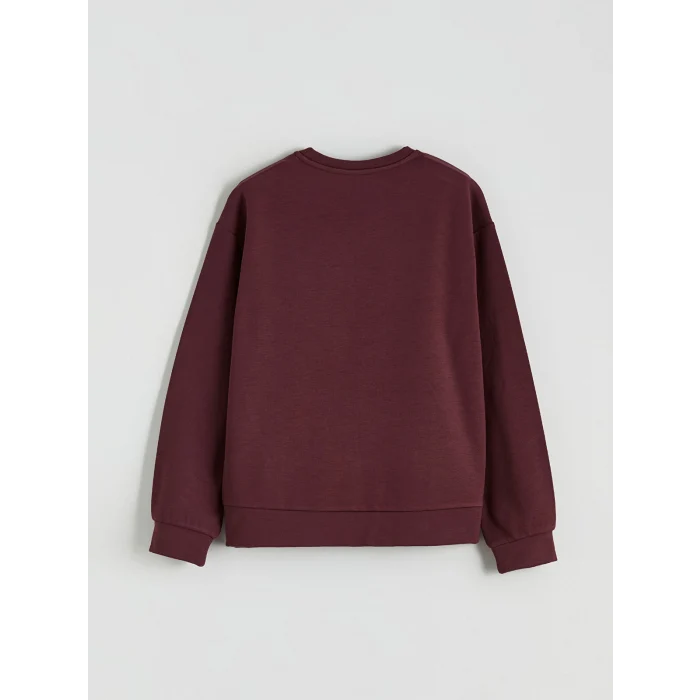 LCW Kids Mürdüm Bisiklet Yaka Kız Çocuk Soft Touch Sweatshirt ve Eşofman Altı