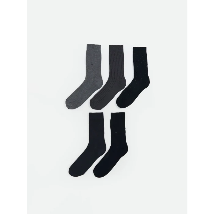 LCW ACCESSORIES Karışık Desenli Bambu Erkek Soket Çorap 5li