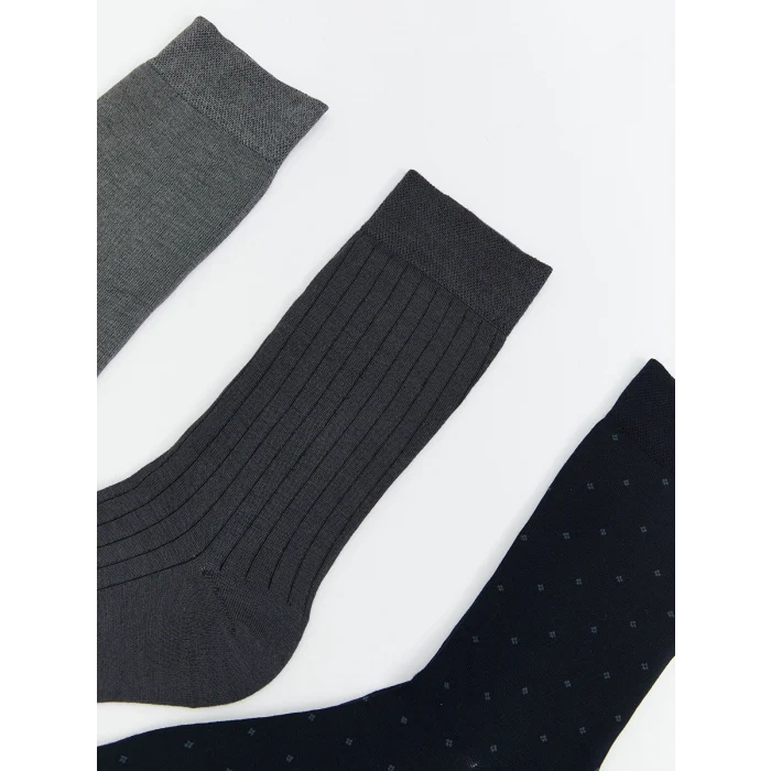 LCW ACCESSORIES Karışık Desenli Bambu Erkek Soket Çorap 5li