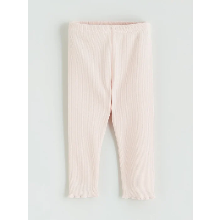 LCW baby Ekru Beli Lastikli Çiçekli Kız Bebek Tayt 3lü