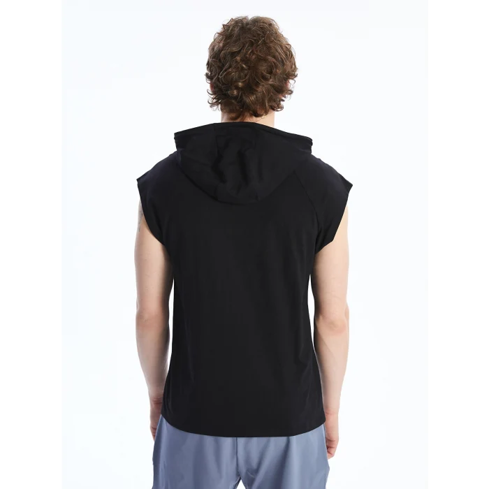 XSIDE ACTIVE Siyah Kapüşonlu Erkek Kolsuz Tişört