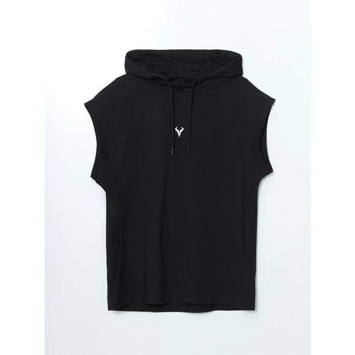XSIDE ACTIVE Siyah Kapüşonlu Erkek Kolsuz Tişört