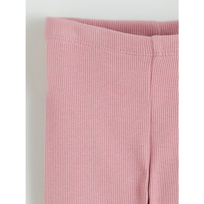 LCW baby Ekru Beli Lastikli Çiçekli Kız Bebek Tayt 3lü