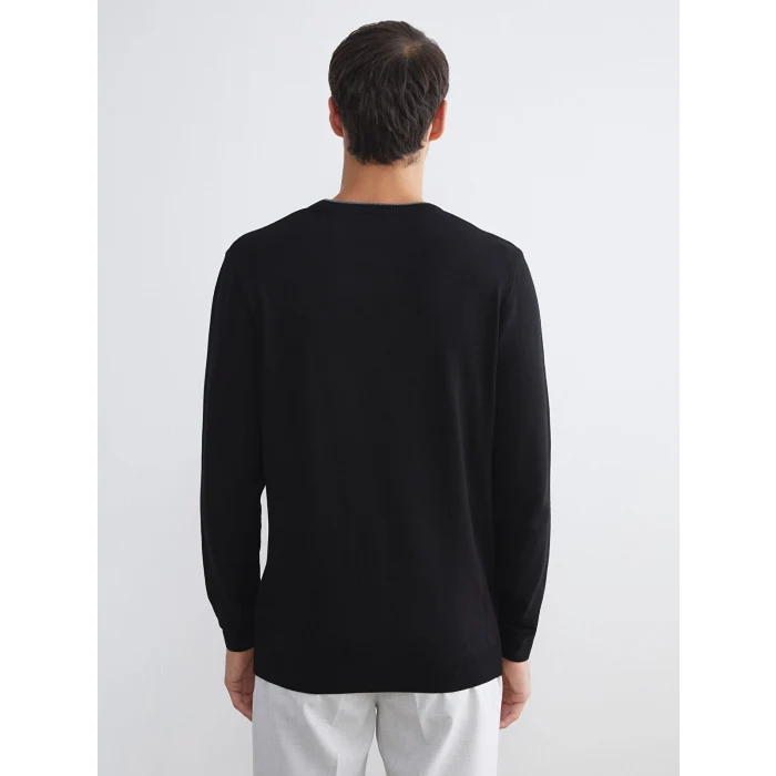 SOUTHBLUE Siyah Bisiklet Yaka Erkek Triko Kazak