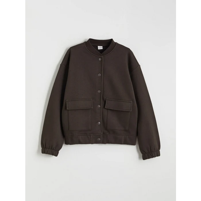 LCW Kids Kahverengi Uzun Kollu Kız Çocuk Kolej Ceket