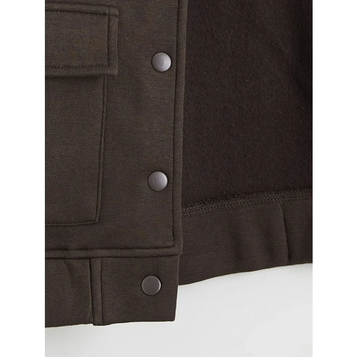 LCW Kids Kahverengi Uzun Kollu Kız Çocuk Kolej Ceket