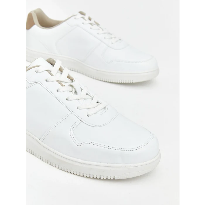 LCW STEPS Beyaz Deri Görünümlü Erkek Spor Ayakkabı