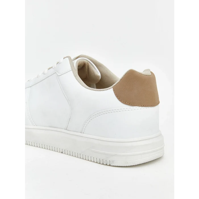 LCW STEPS Beyaz Deri Görünümlü Erkek Spor Ayakkabı