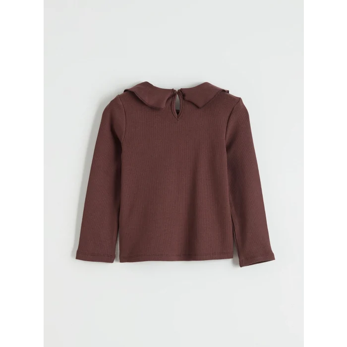 LCW Kids Kahverengi Bebe Yaka Kız Çocuk Takım 3lü