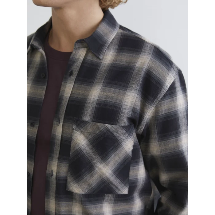 XSIDE Kahverengi Rahat Kalıp Ekose Erkek Gömlek Ceket