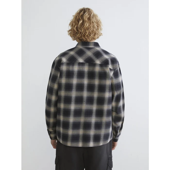 XSIDE Kahverengi Rahat Kalıp Ekose Erkek Gömlek Ceket