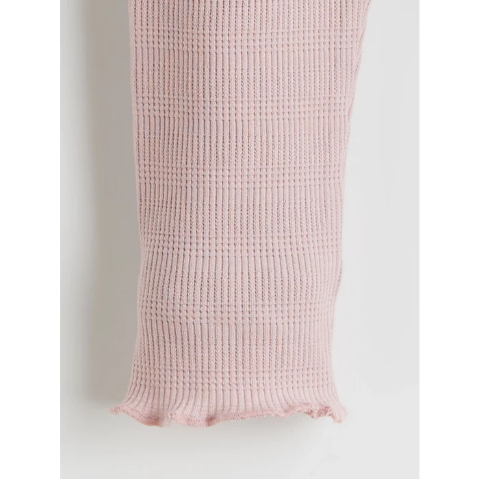 LCW baby Pembe Bisiklet Yaka Basic Kız Çocuk Sweatshirt ve Tayt