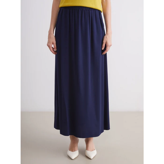 LCW Grace Lacivert Beli Lastikli A Kesim Etek