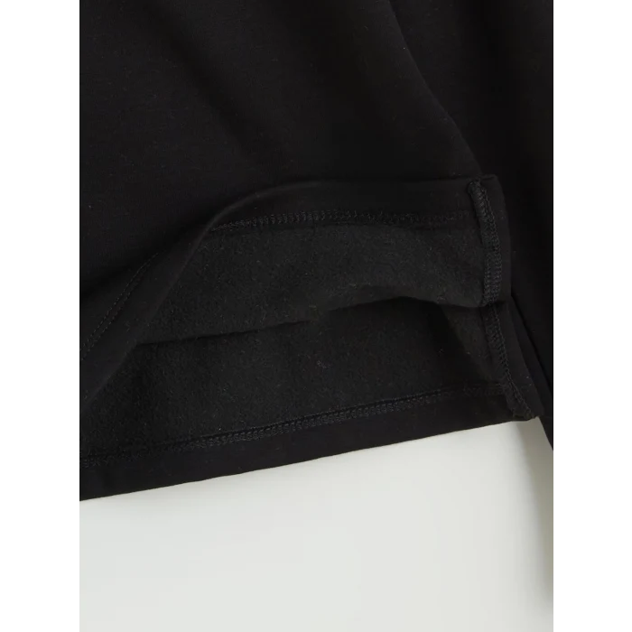 LCW Kids Siyah Polo Yaka Kız Çocuk Soft Touch Eşofman Takım