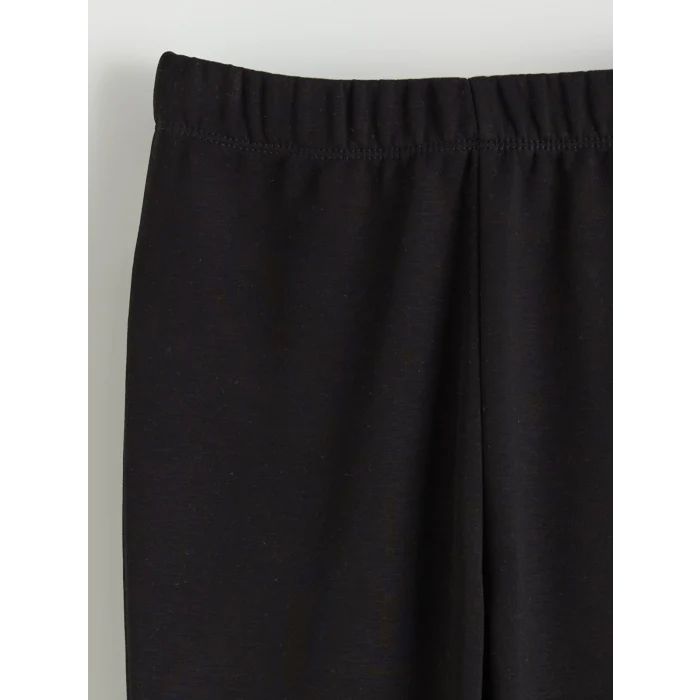 LCW Kids Siyah Polo Yaka Kız Çocuk Soft Touch Eşofman Takım